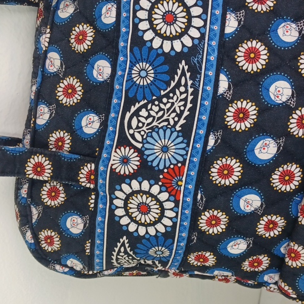 Vera Bradley Night Owl Extra Large Floral Paisly Shoulder Bag Tote 12" X 14" - Picture 9 of 16